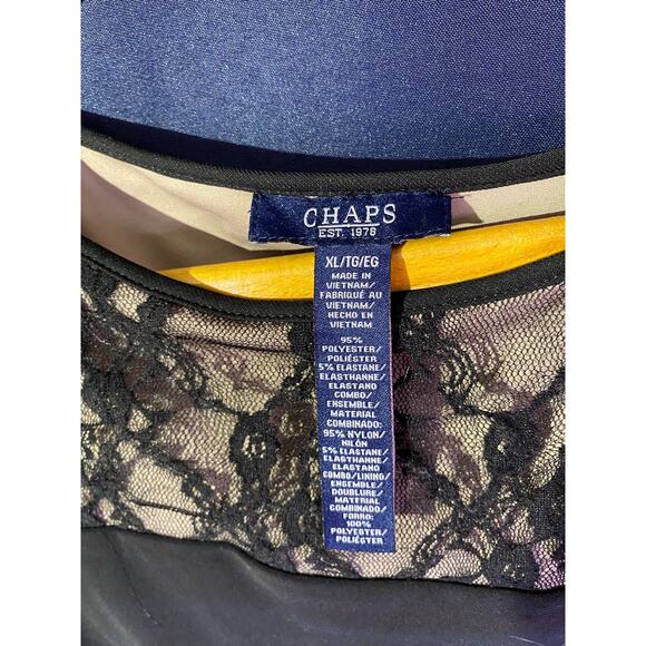 Chaps Ralph Lauren XL  Women’s Sleeveless Party Dress With Side Lace Strip - Picture 4 of 6